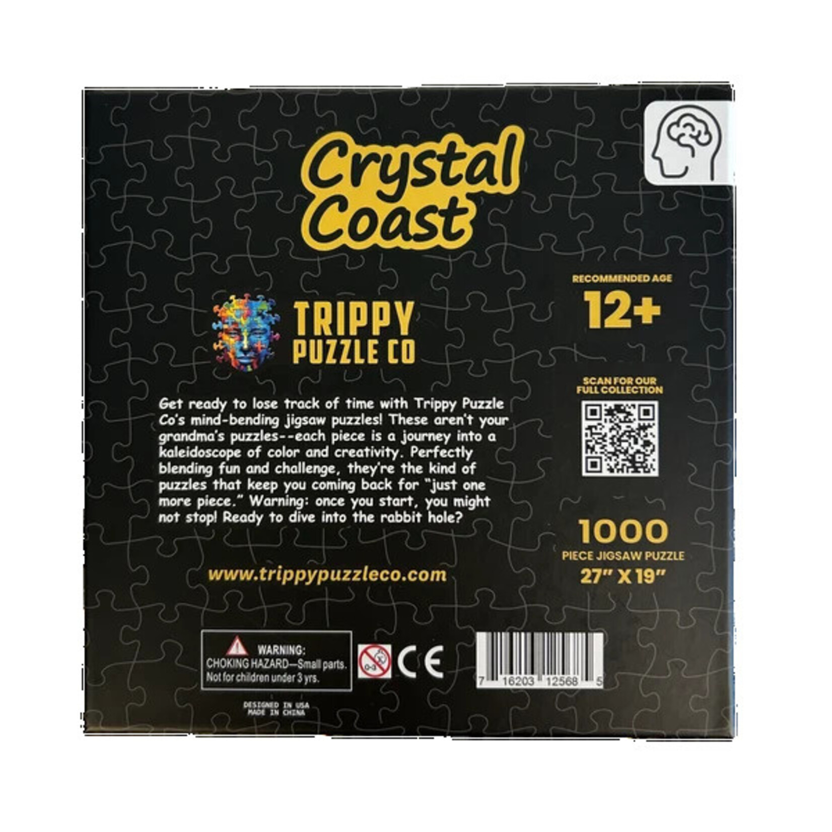 Trippy Puzzle Co Crystal Coast Stained Glass Classic Jigsaw Puzzle 1000pc