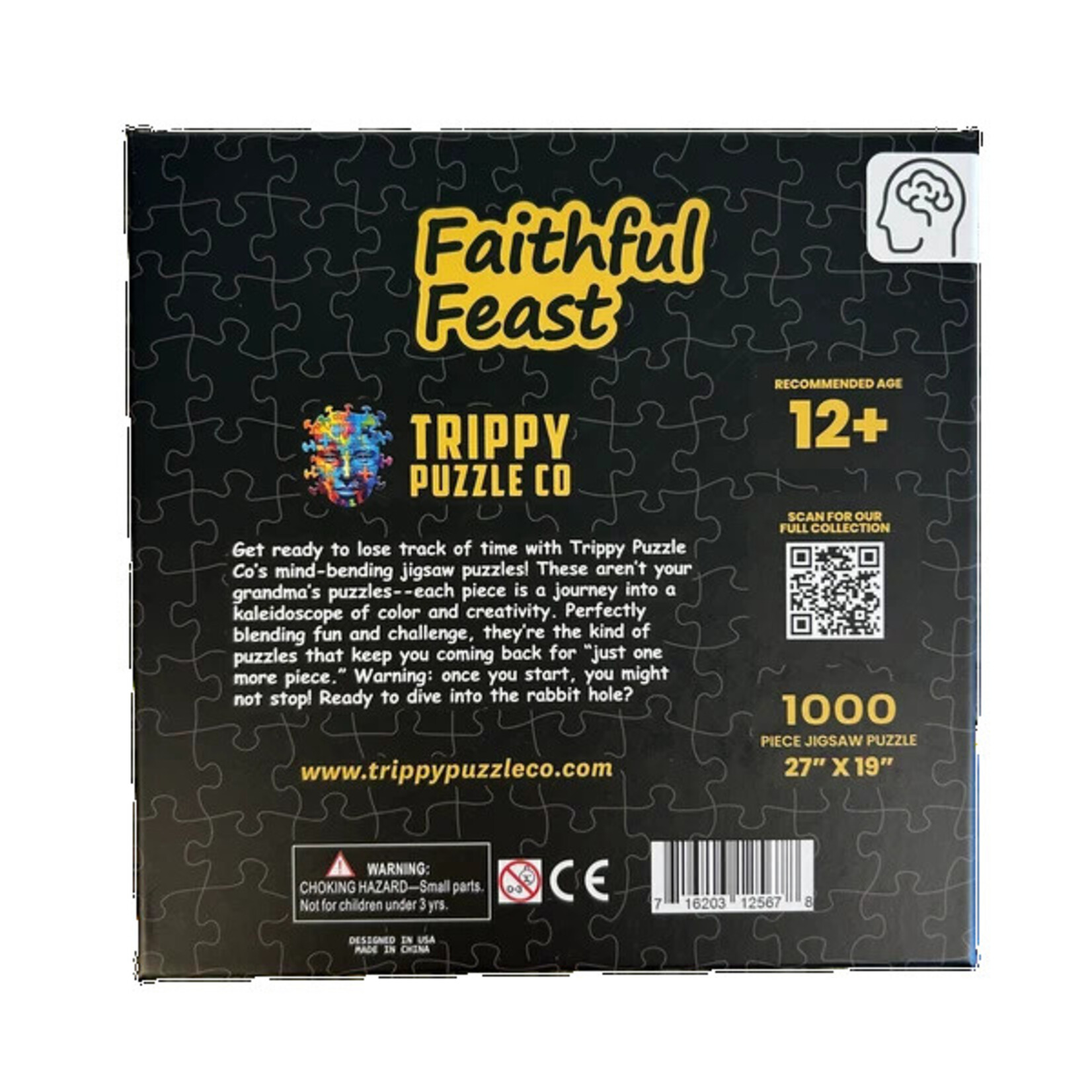 Trippy Puzzle Co Faithful Feast Stained Glass Classic Jigsaw Puzzle 1000pc