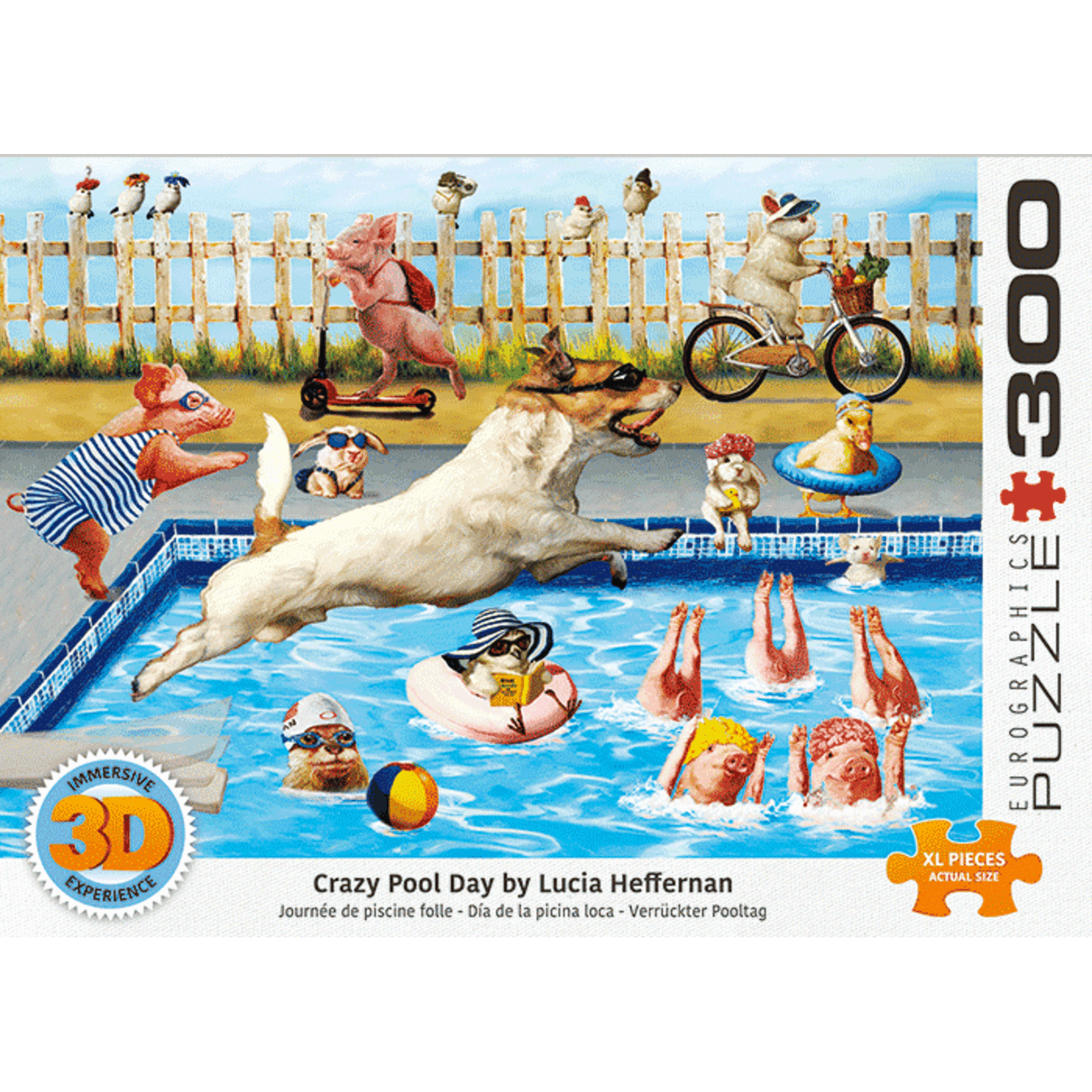 EuroGraphics Puzzles Crazy Pool Day 300pc Lenticular