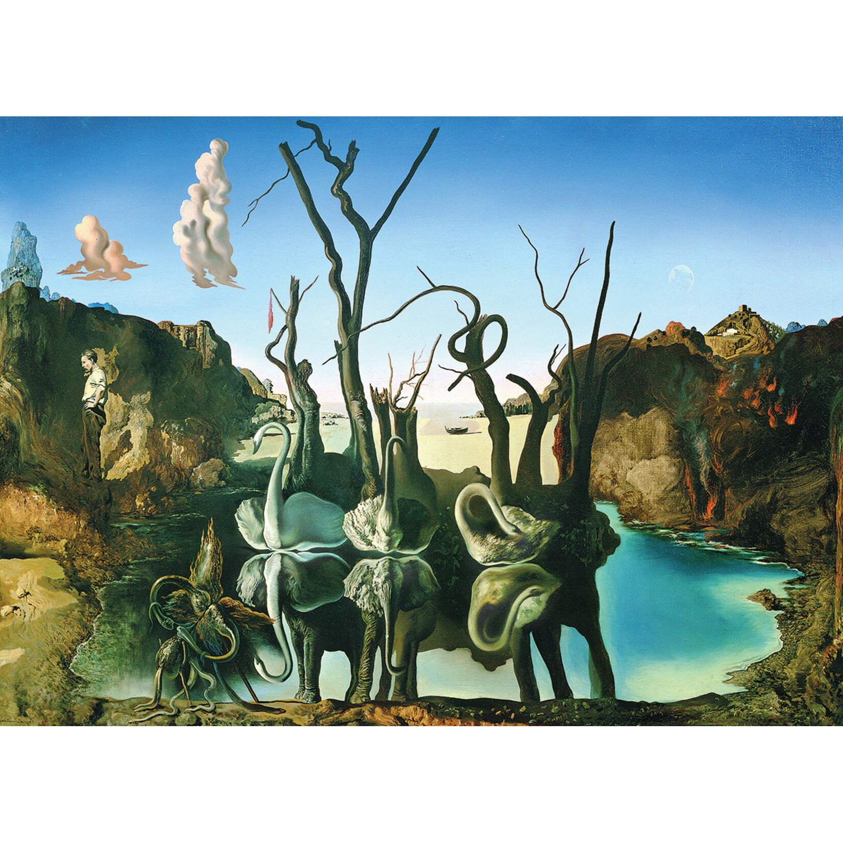 EuroGraphics Puzzles Swans Reflecting Elephants by Dali 1000pc