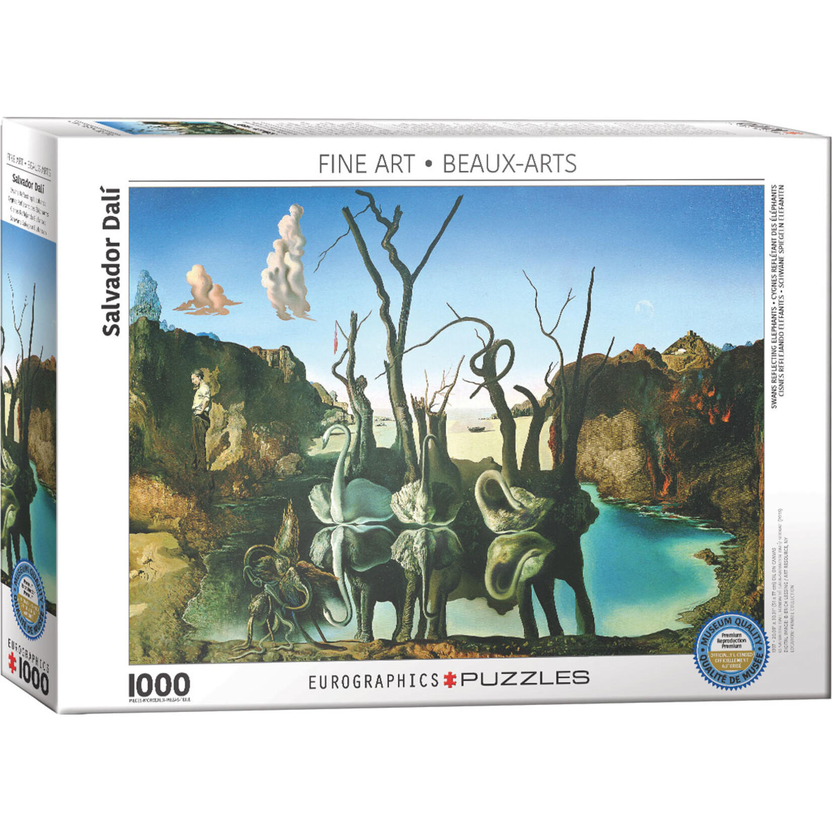 EuroGraphics Puzzles Swans Reflecting Elephants by Dali 1000pc