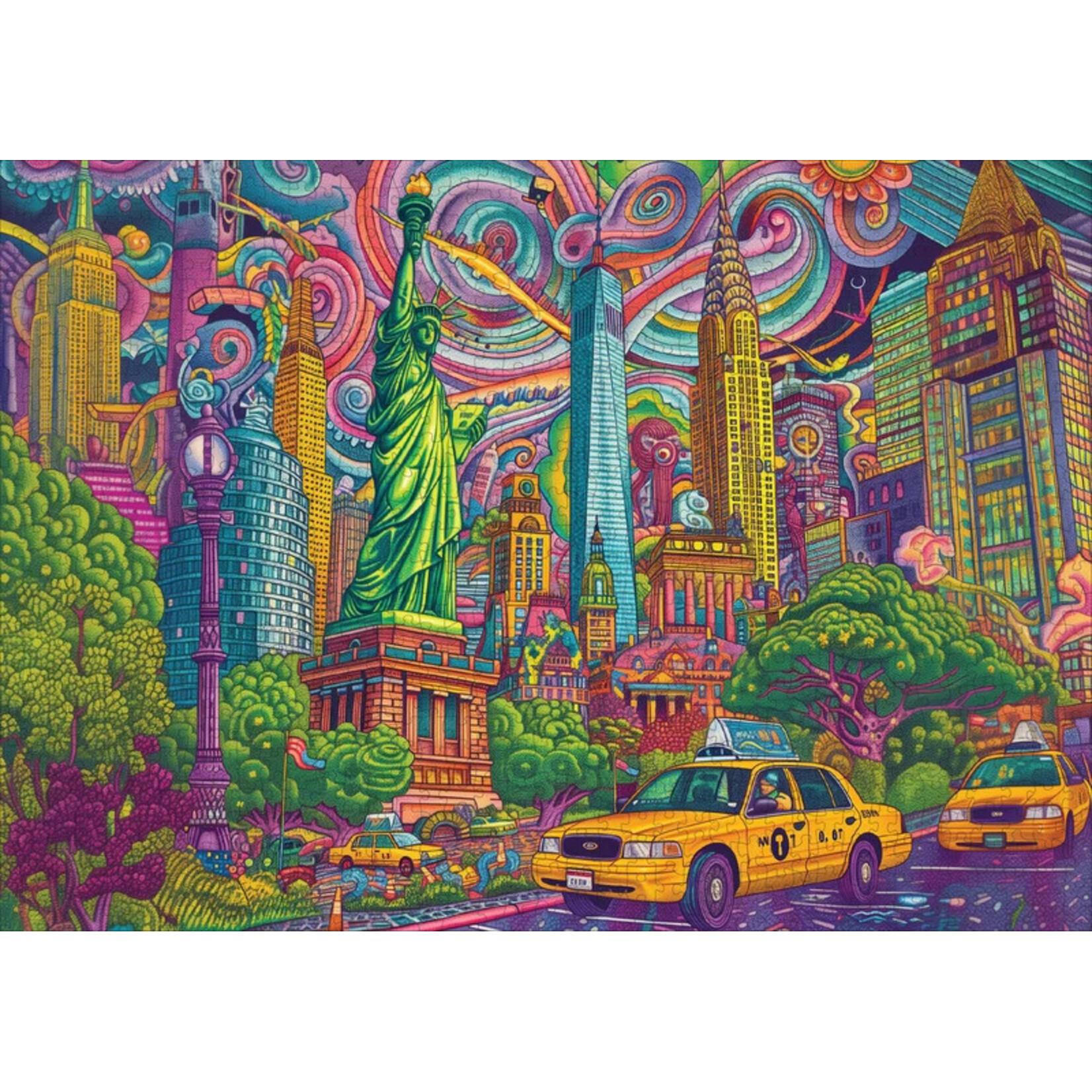 Trippy Puzzle Co Mystical Manhattan Classic Jigsaw Puzzle 1000pc