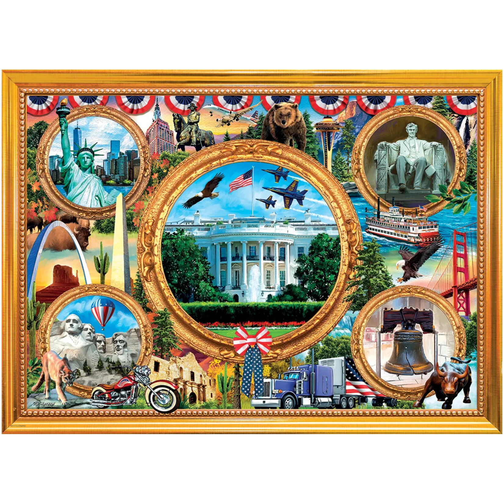 EuroGraphics Puzzles American Monuments USA 1000pc