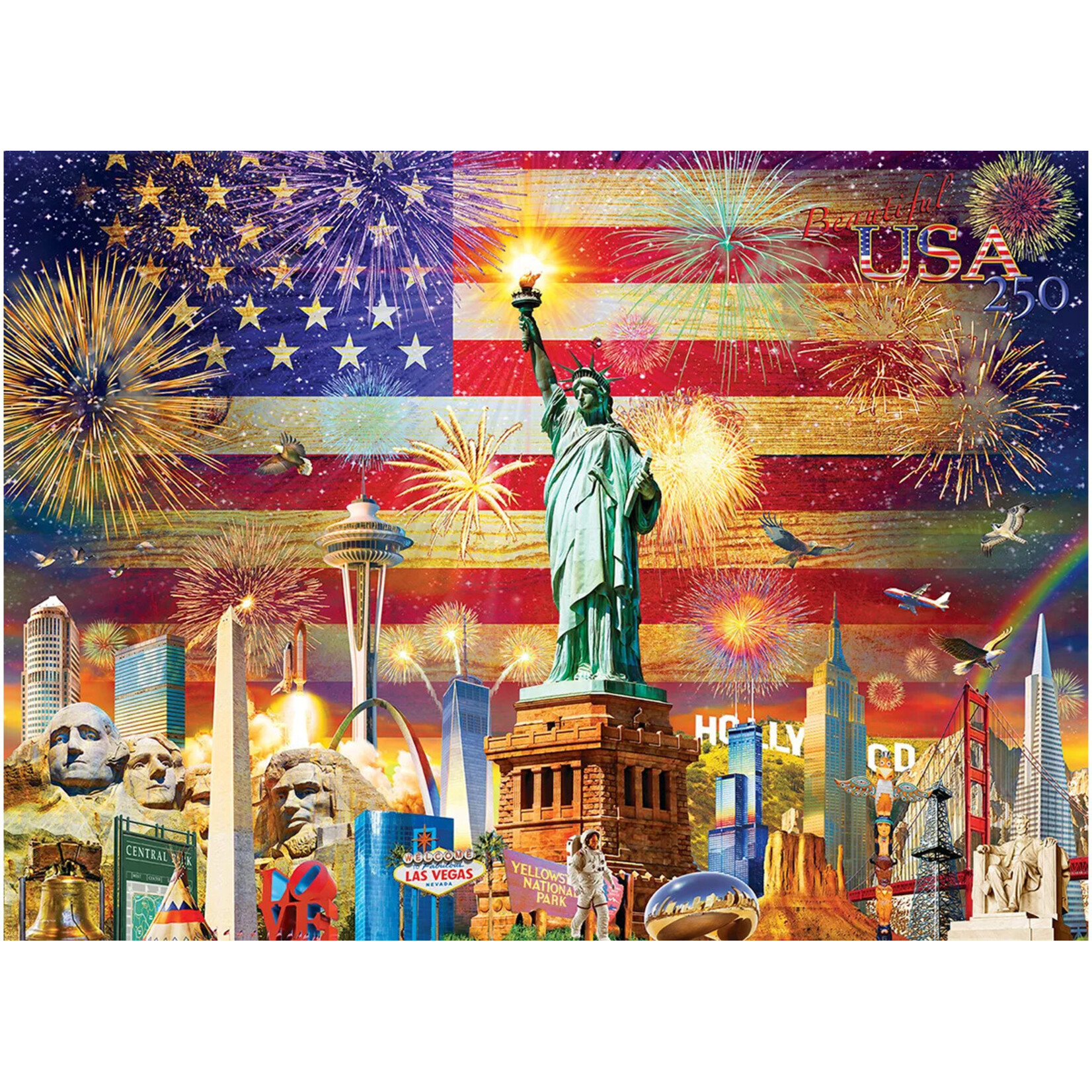 EuroGraphics Puzzles Patriotic Sights USA 1000pc