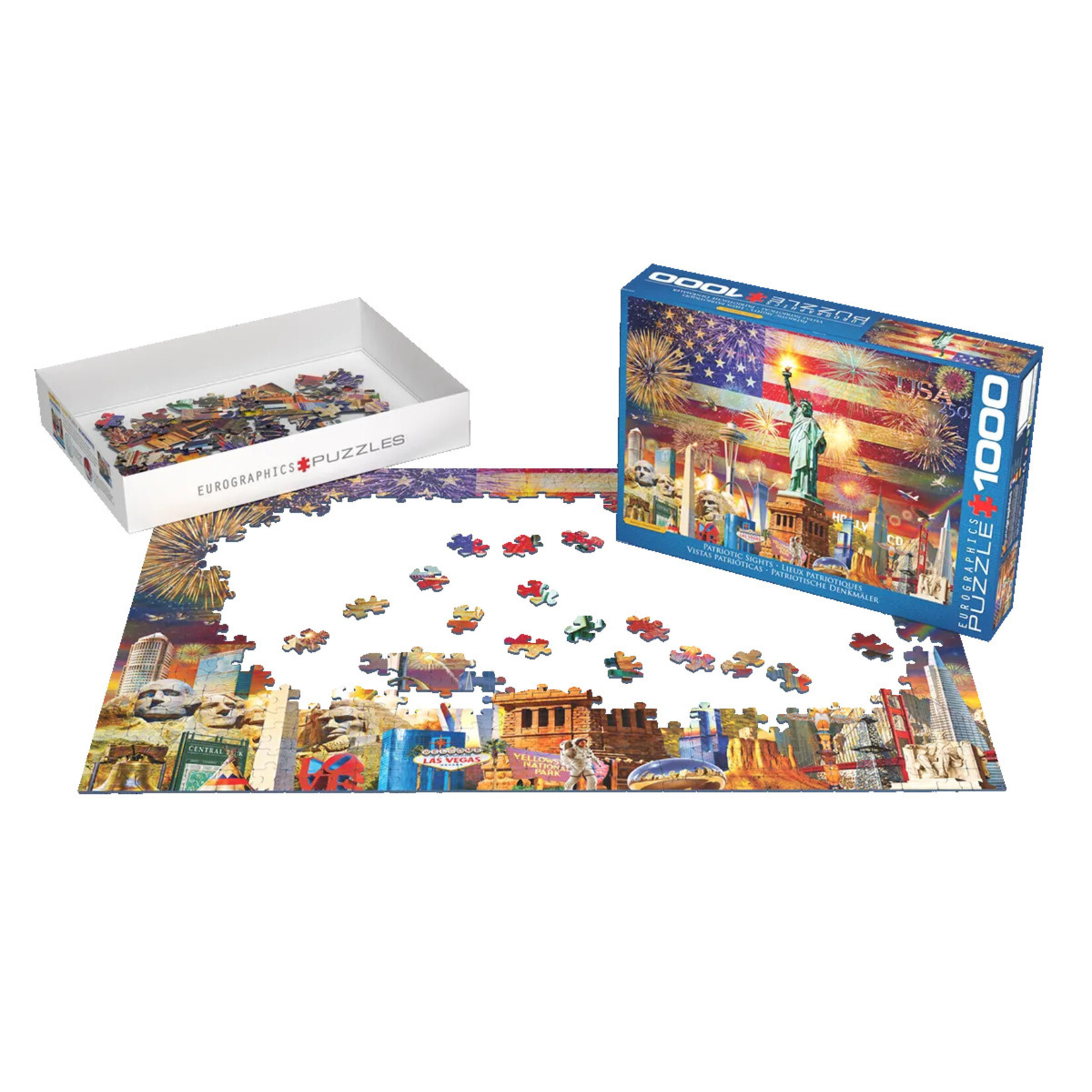 EuroGraphics Puzzles Patriotic Sights USA 1000pc