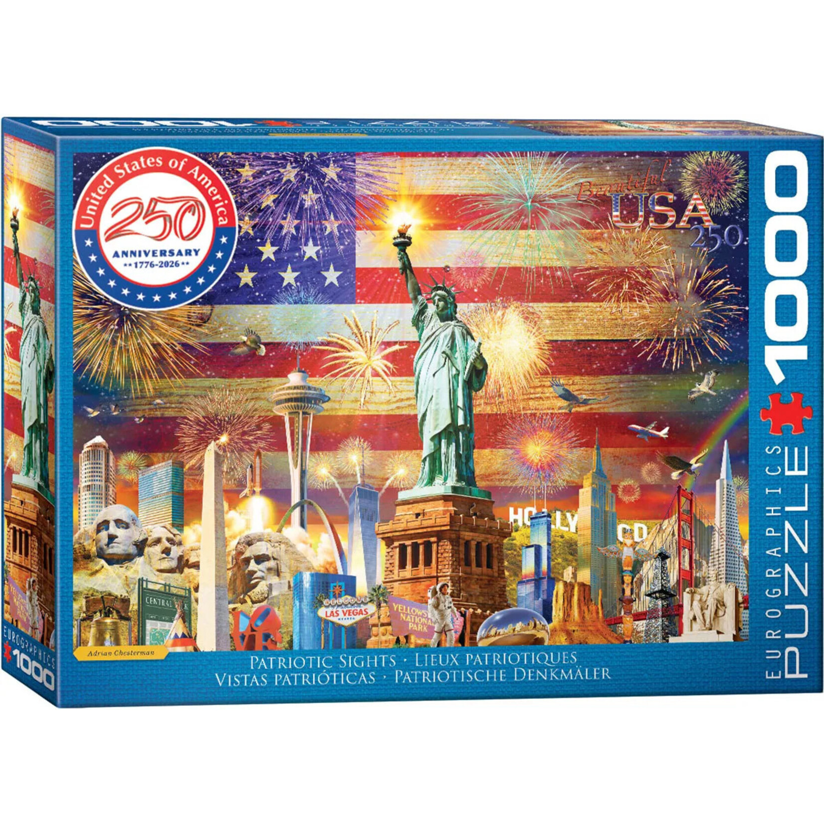 EuroGraphics Puzzles Patriotic Sights USA 1000pc