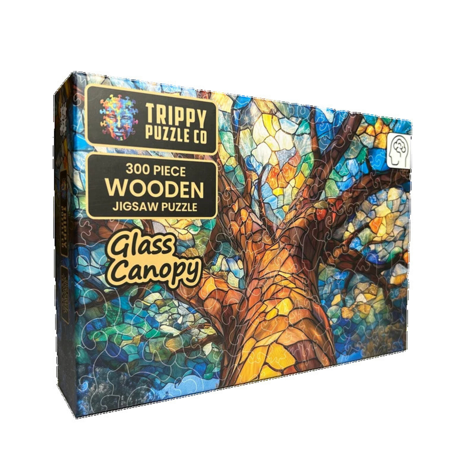 Trippy Puzzle Co Glass Canopy Stained Glass Wooden Jigsaw Puzzle 300pc