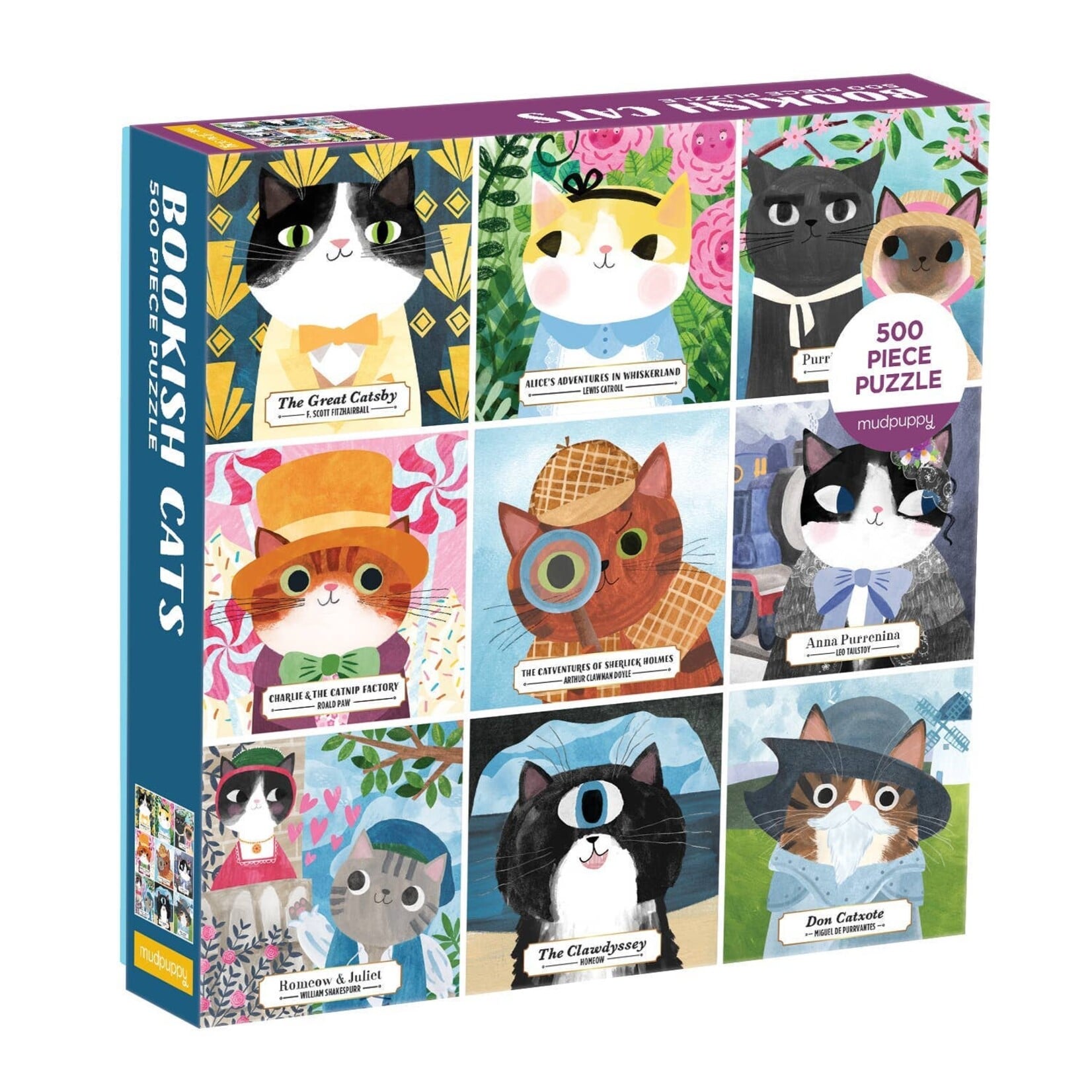 Chronicle Books Bookish Cats 500pc Family Puzzle