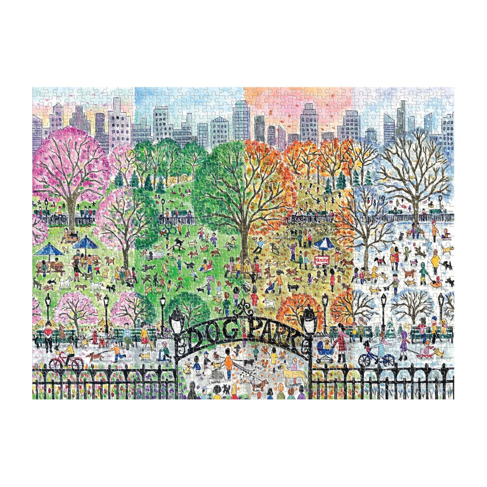 Chronicle Books Michael Storrings Dog Park in Four Seasons 1000pc Puzzle