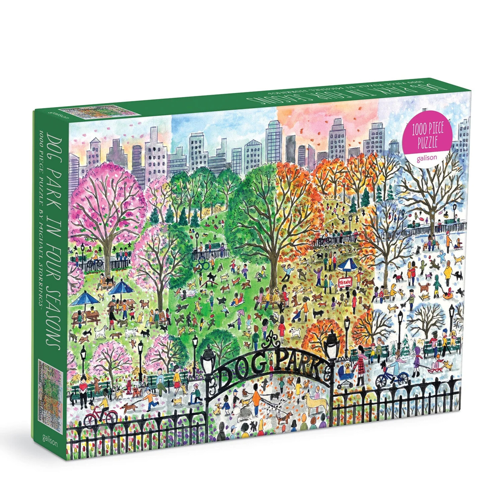Chronicle Books Michael Storrings Dog Park in Four Seasons 1000pc Puzzle
