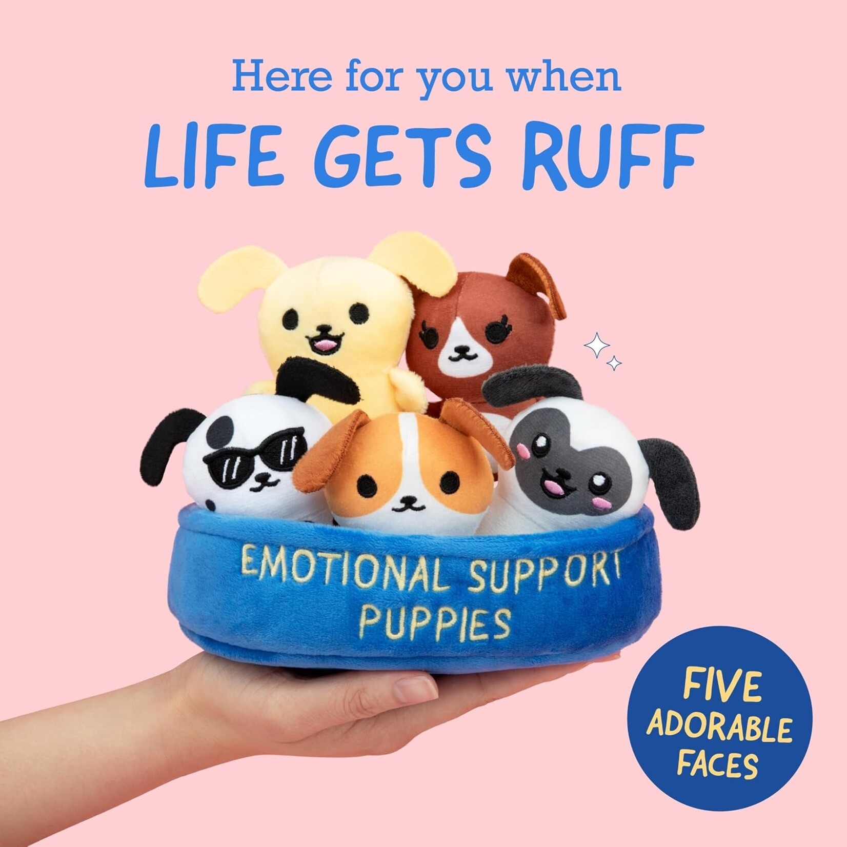 What Do You Meme Emotional Support Puppies By Relatable – A Cuddly Plush Dog Gift Set For All Ages