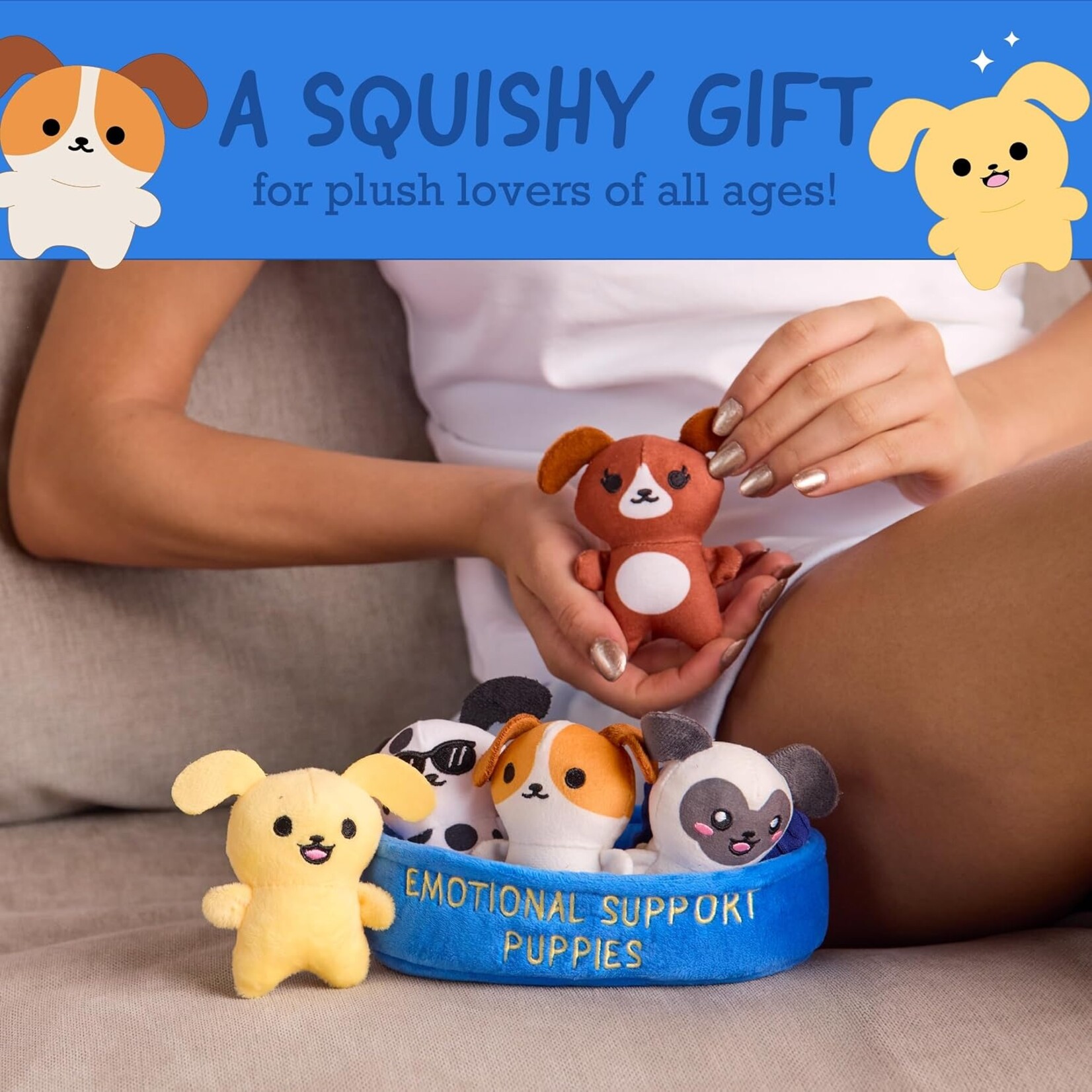 What Do You Meme Emotional Support Puppies By Relatable – A Cuddly Plush Dog Gift Set For All Ages