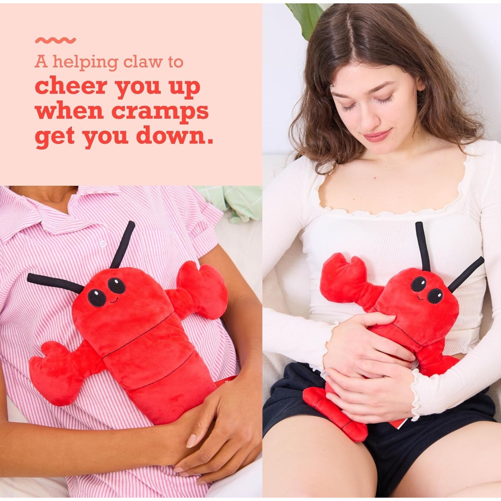 What Do You Meme Menstruation Crustacean Lobster- Microwavable Heating Pad