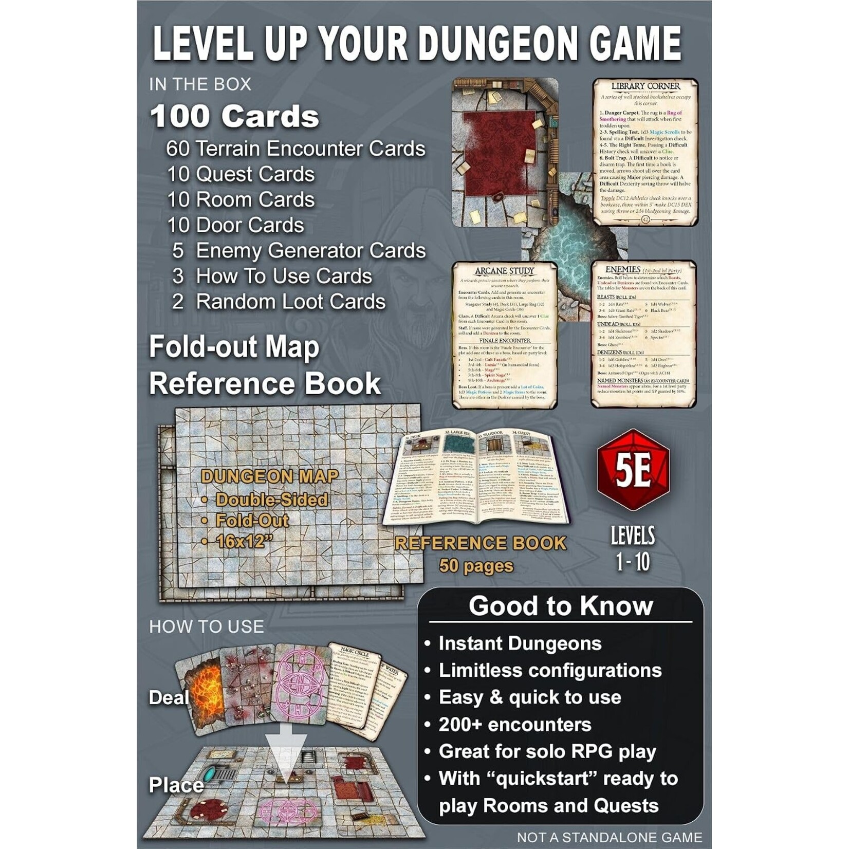 Loke Battlemats Dungeon Designers' Deck: Deal Your Own Dungeon