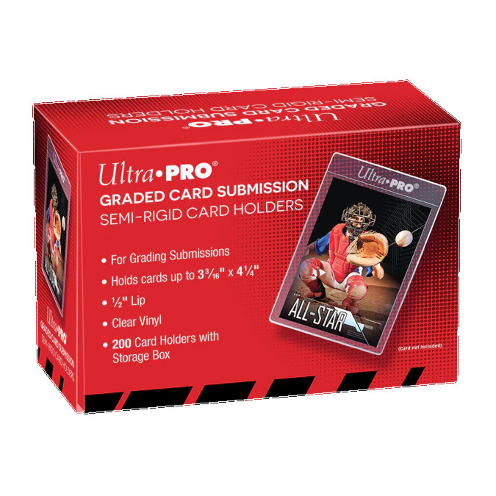 Ultra Pro Deck Protector: 1/2" Lip Semi-Rigid Tall Card Holders "Card Savers" (200ct)
