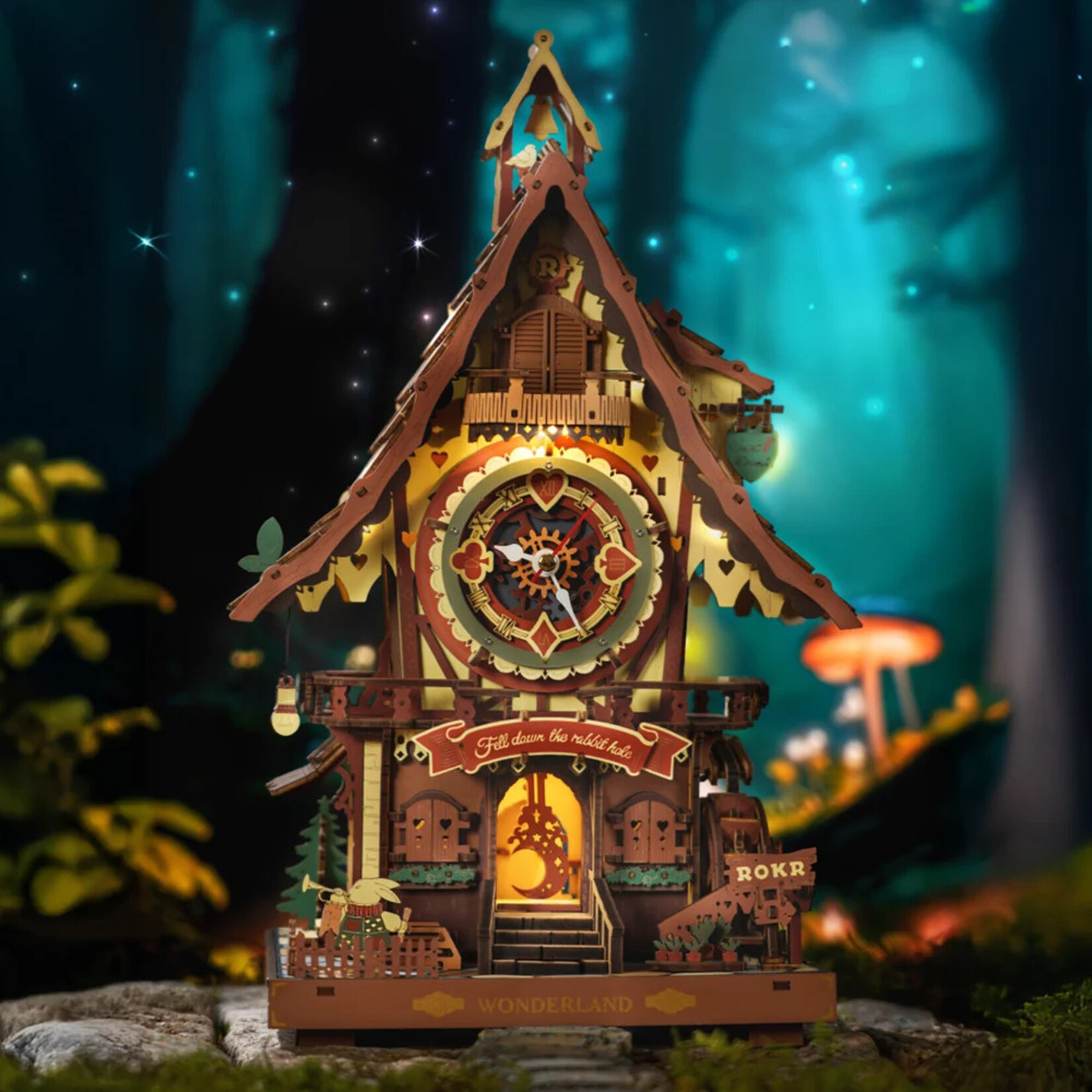 Robotime Rokr Cuckoo Clock Mechanical 3D Wooden Puzzle