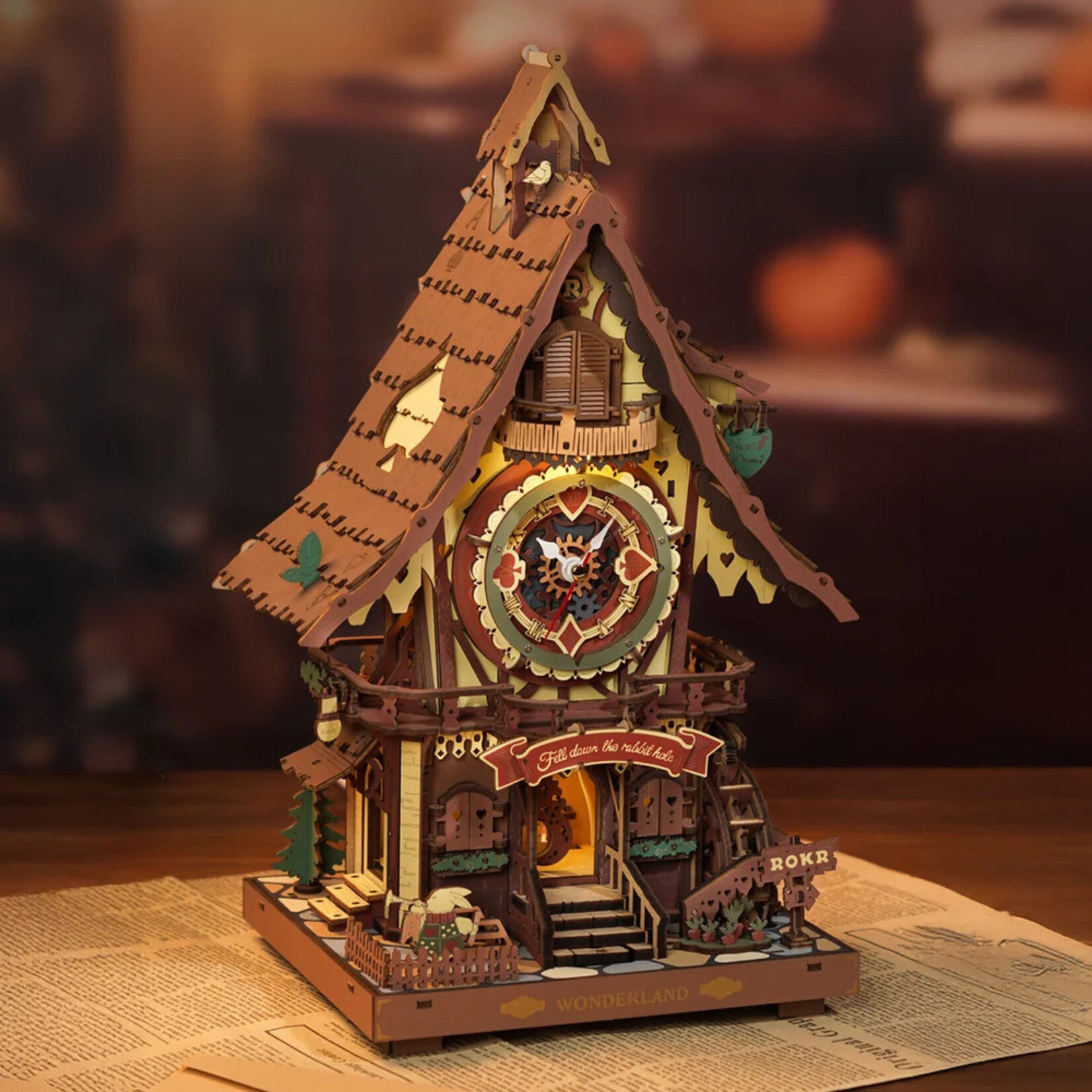 Robotime Rokr Cuckoo Clock Mechanical 3D Wooden Puzzle