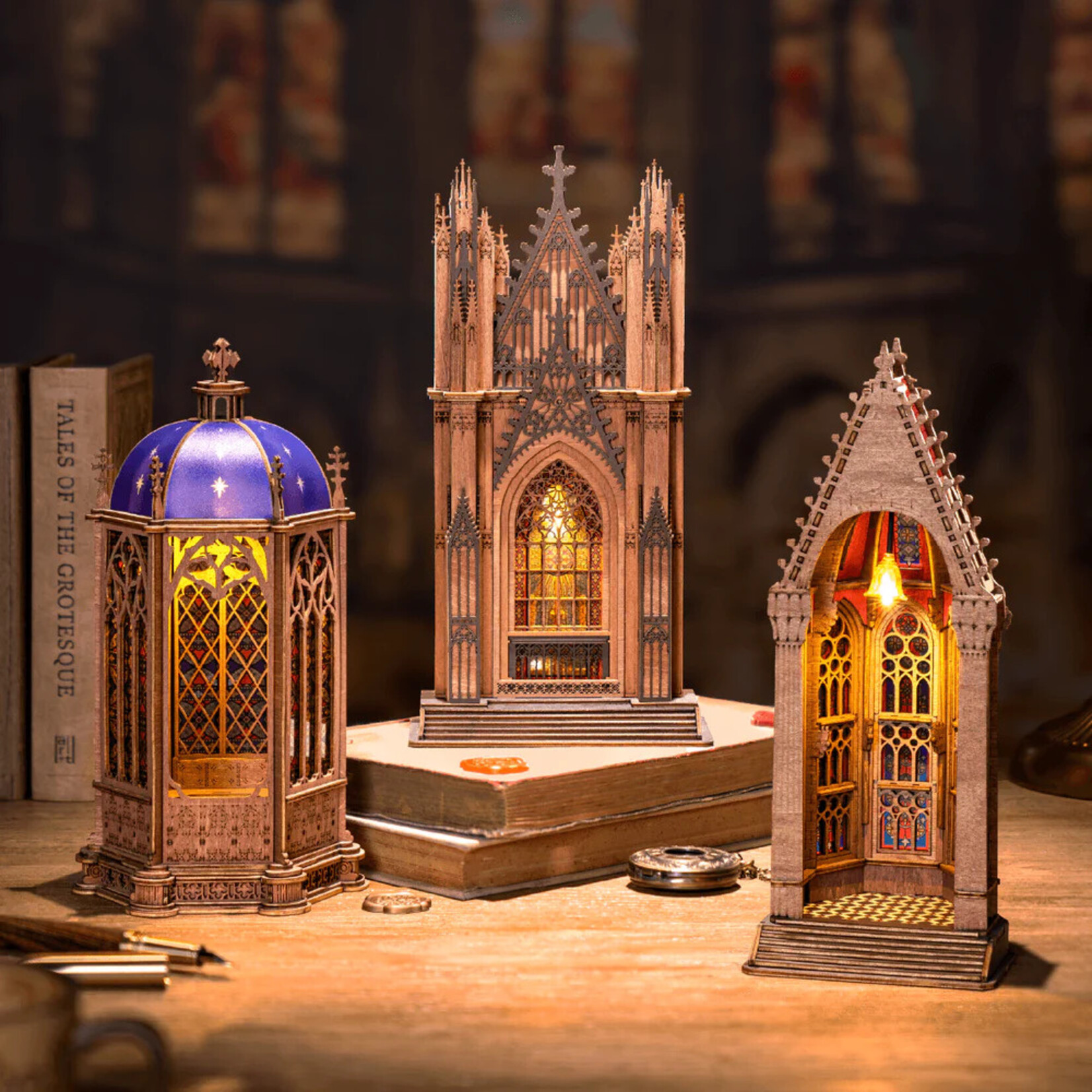 Robotime Rolife Twin-Tower Cathedral Diy 3D Puzzles