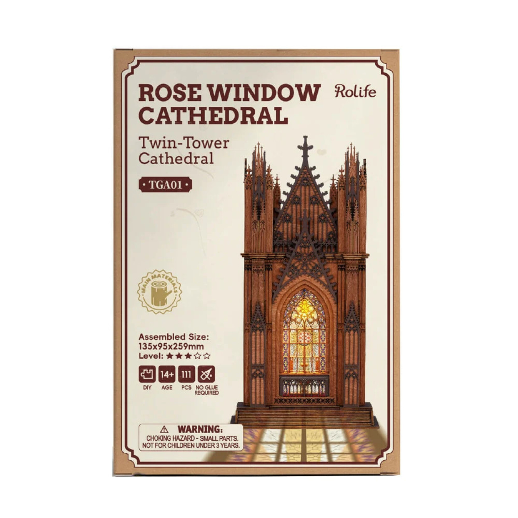 Robotime Rolife Twin-Tower Cathedral Diy 3D Puzzles