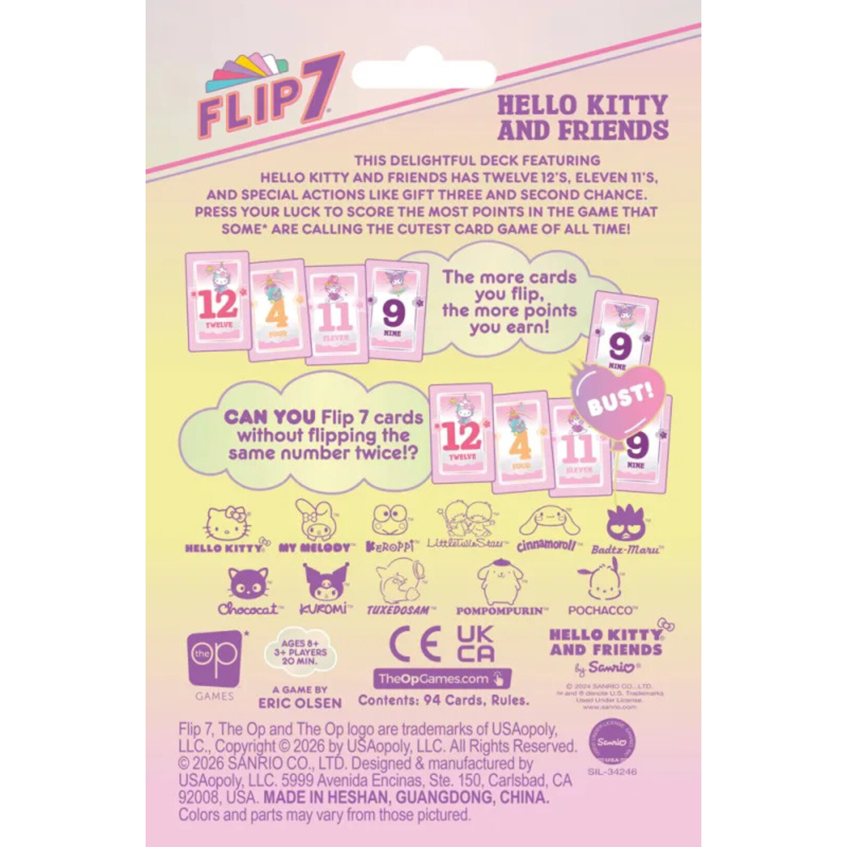 The OP Games Flip 7: Hello Kitty And Friends