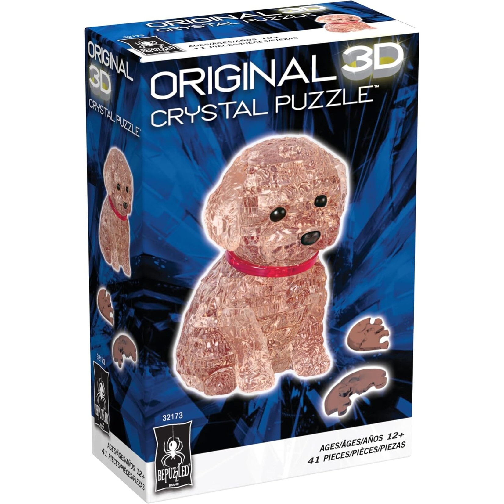 University Games 32173 Puzzle: 3D Crystal: Poodle (Red)