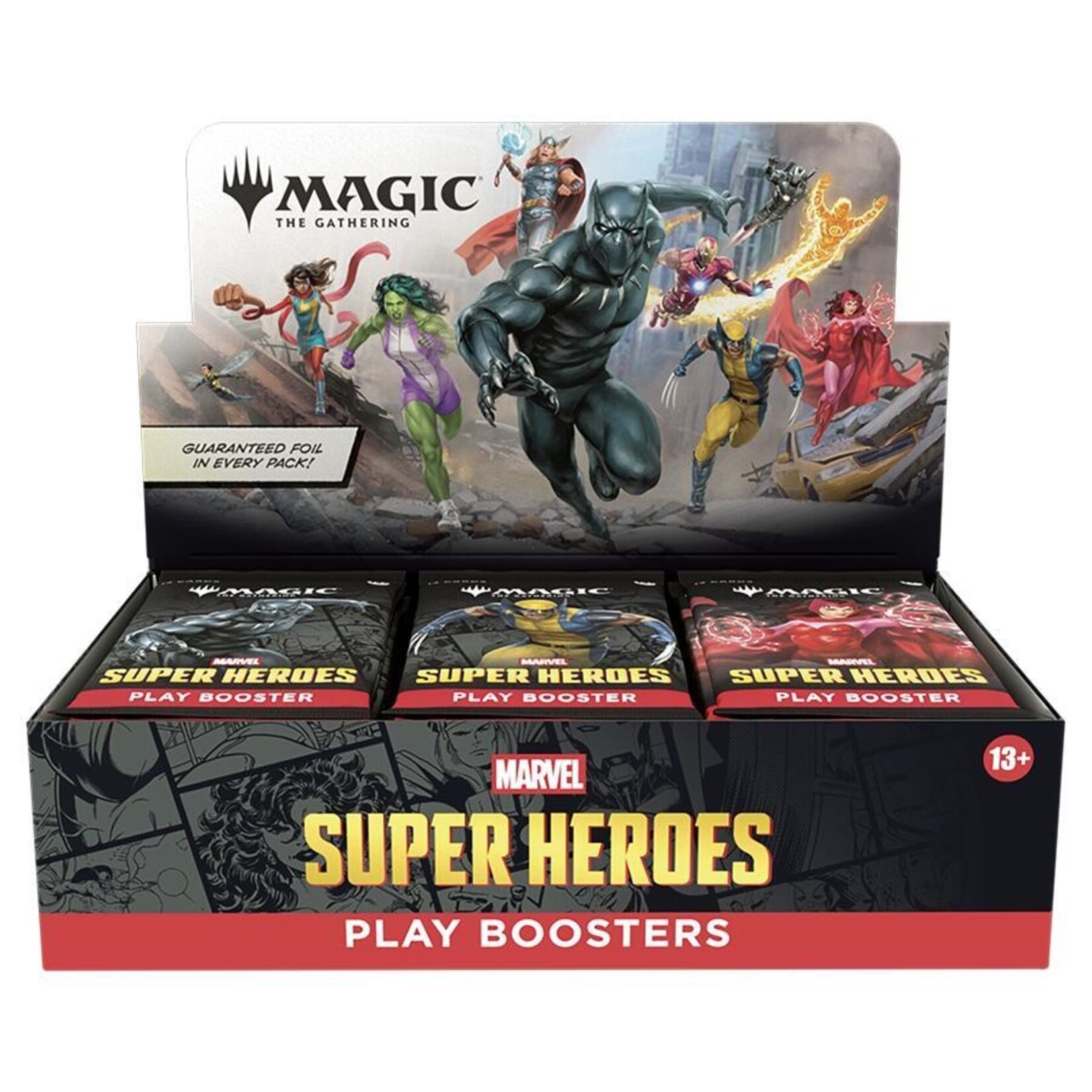 Wizards of the Coast MSH Marvel Super Heroes Play Booster Display