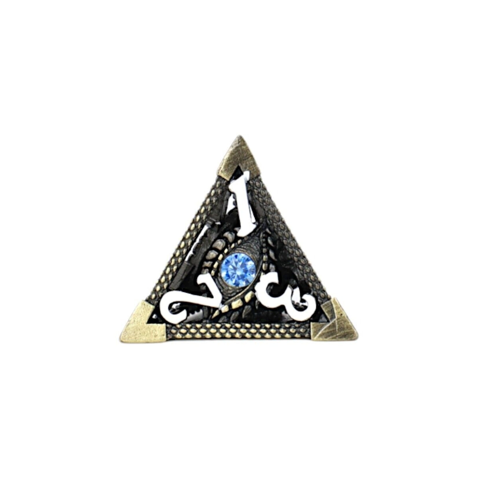 Let's Play Games Scaled Eye Tarnished Gold/Blue: LPG Dice