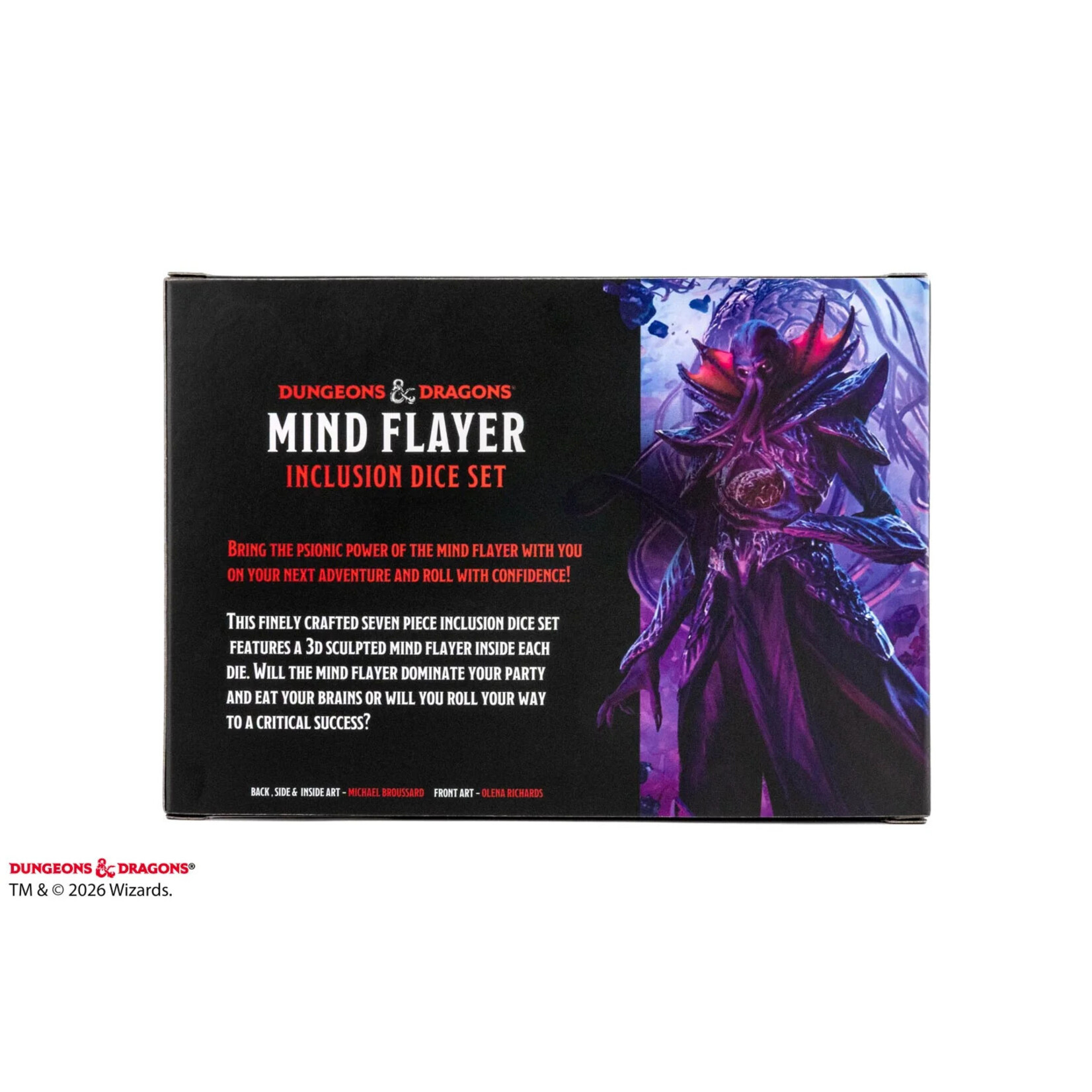 Fanroll by Metallic Dice Games Mind Flayer: D&D Monster Resin Inclusion Dice Set