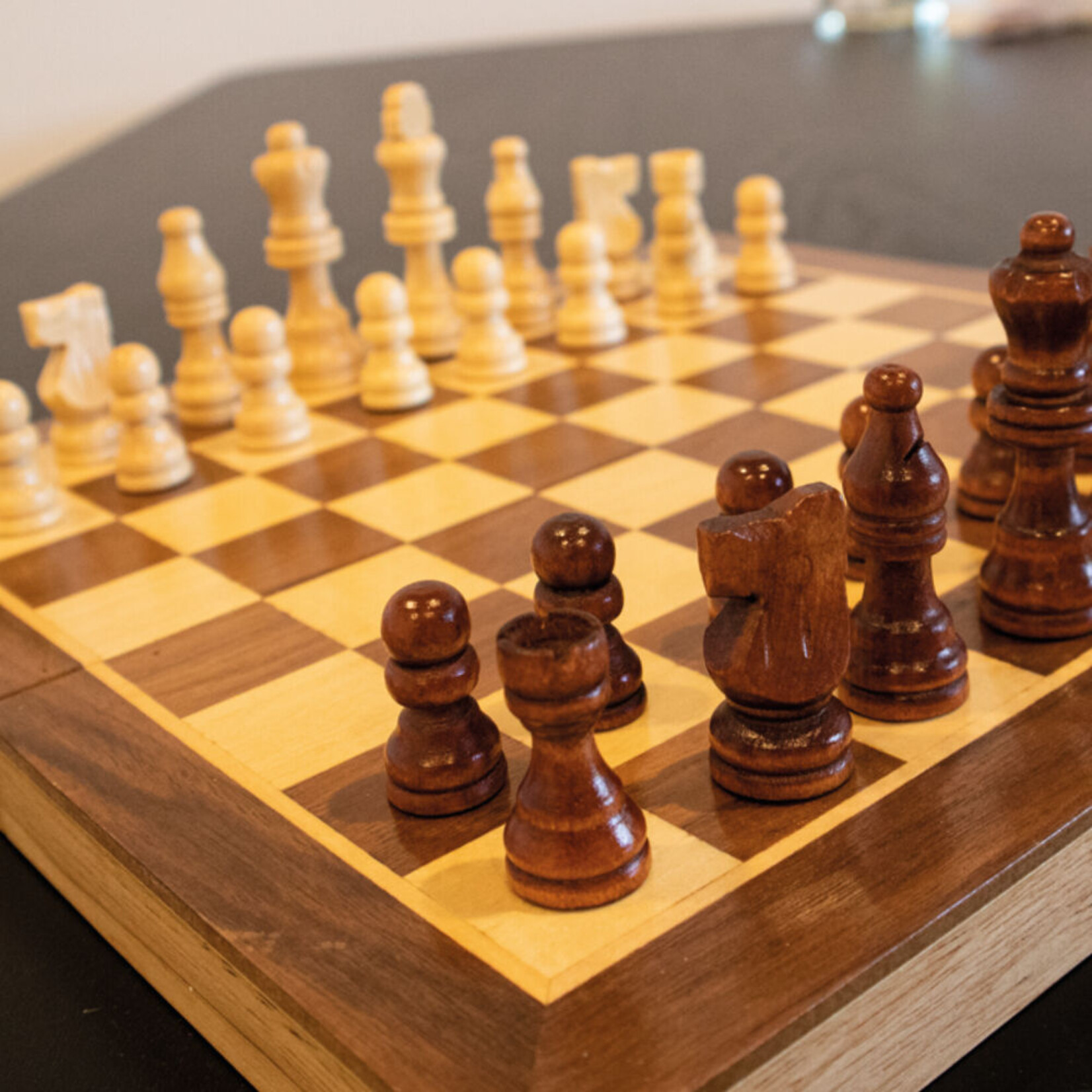 Family Classics LPG Classics: Wooden Folding Chess/Checkers/Backgammon Set 30 CM