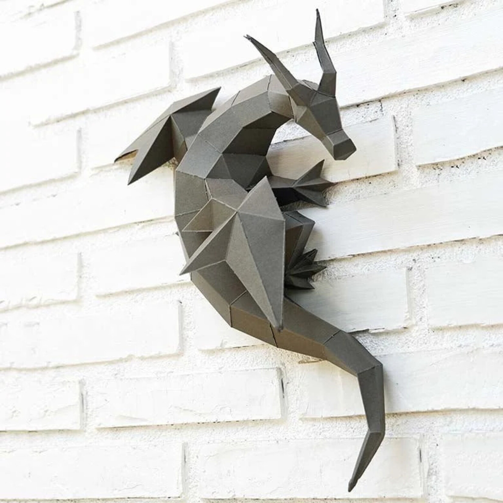Papercraft World Dragon 3D Papercraft Origami Wall Art