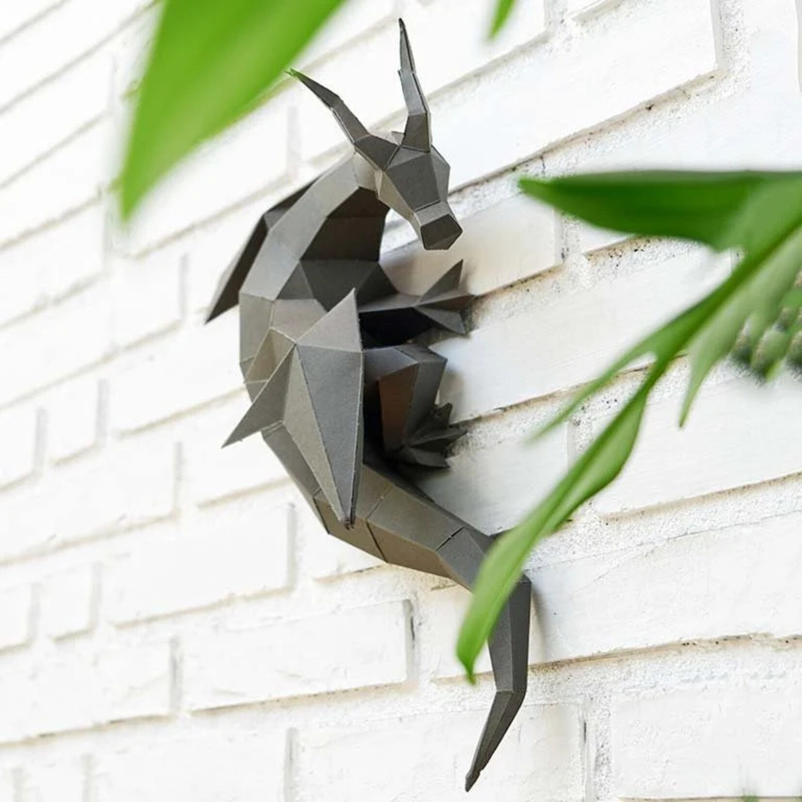 Papercraft World Dragon 3D Papercraft Origami Wall Art