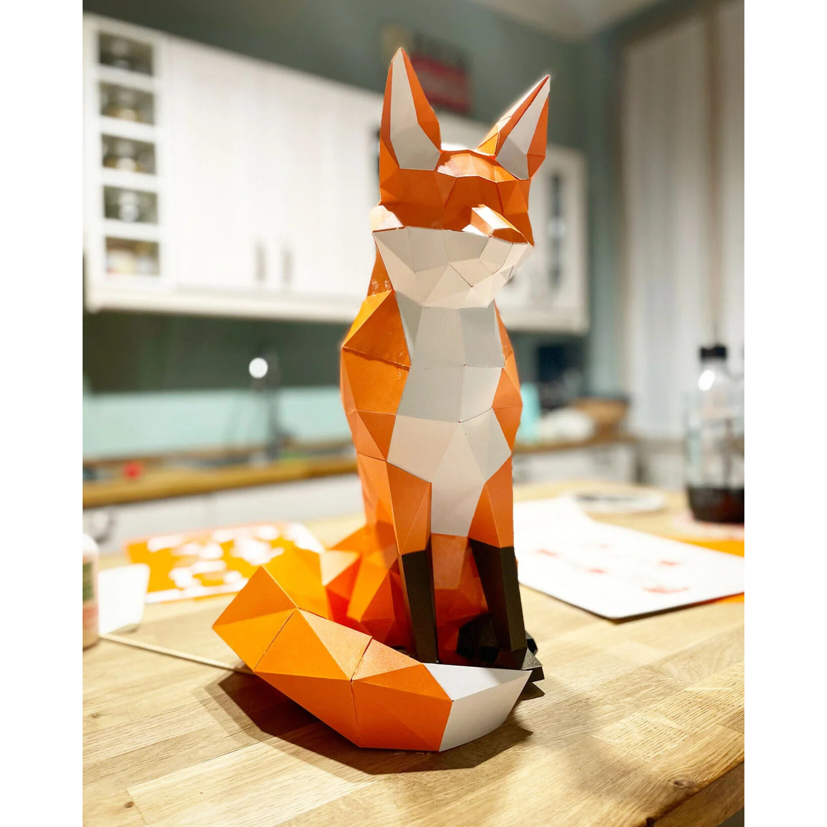 Papercraft World Fox 3D Origami Model Papercraft Kit