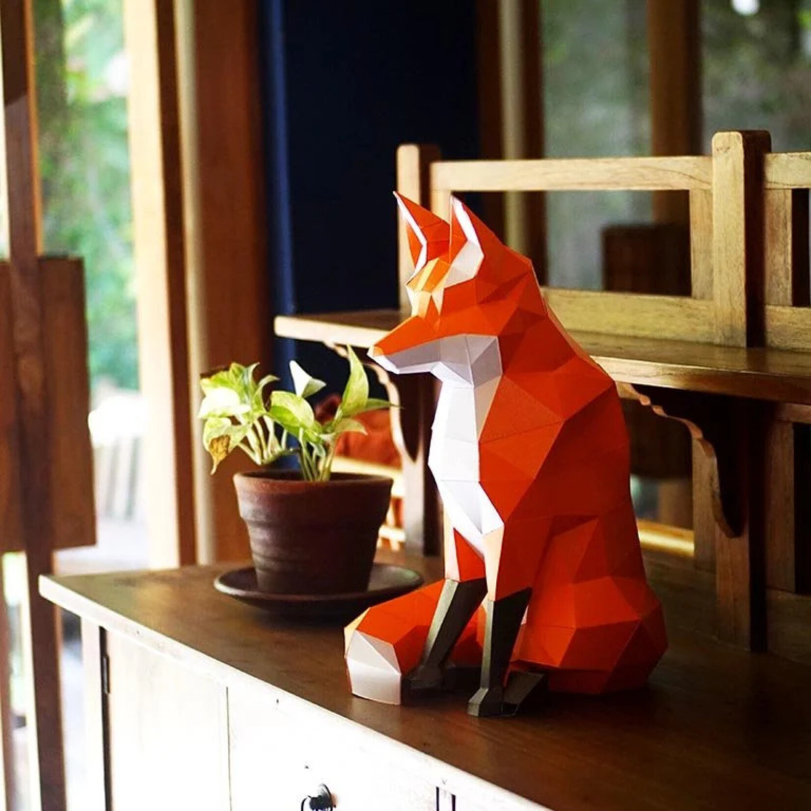 Papercraft World Fox 3D Origami Model Papercraft Kit
