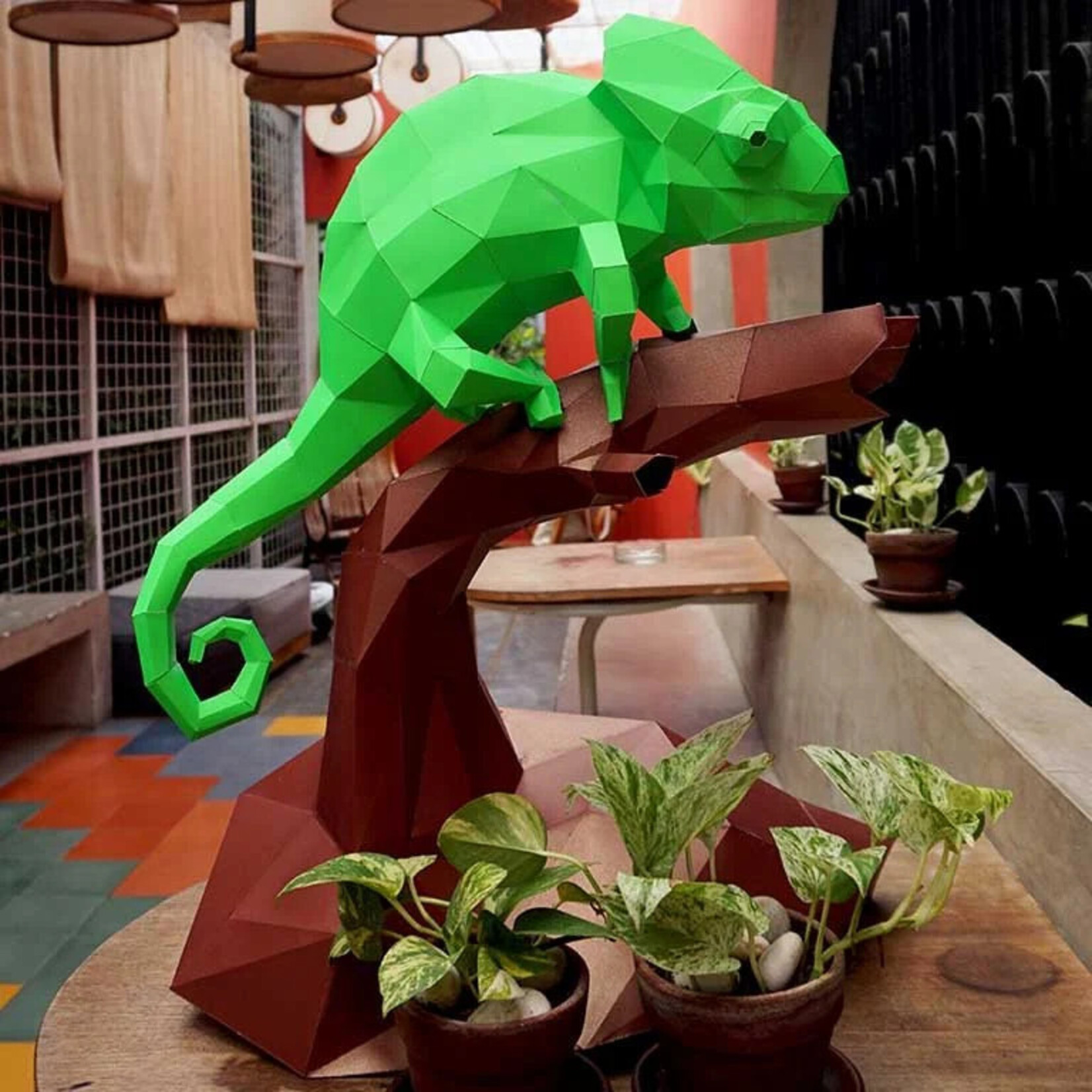 Papercraft World Chameleon 3D Papercraft Origami Models