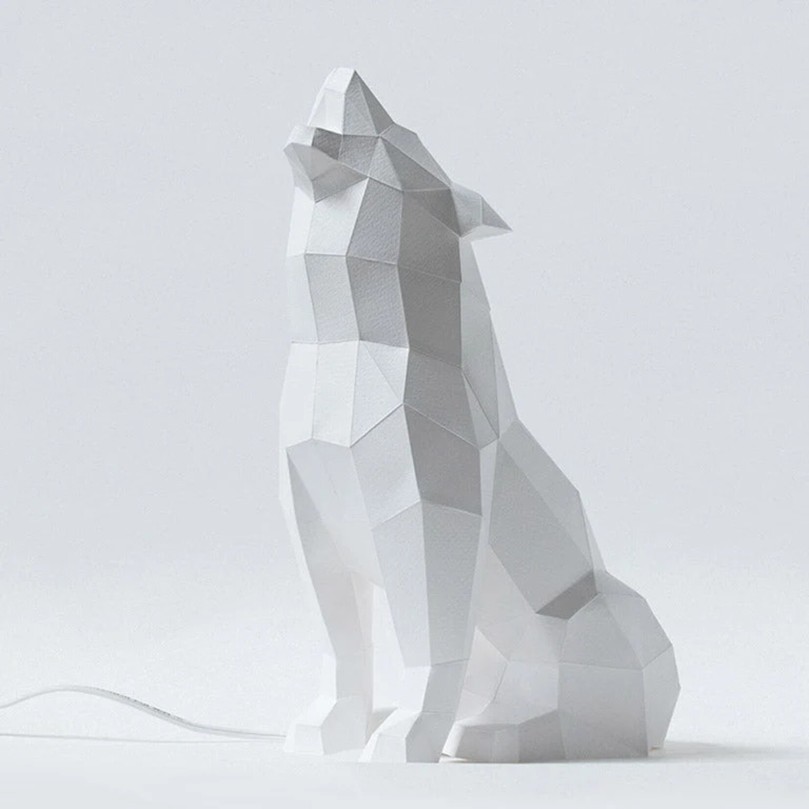 Papercraft World Wolf 3D Papercraft Origami Model, Paper Lamp