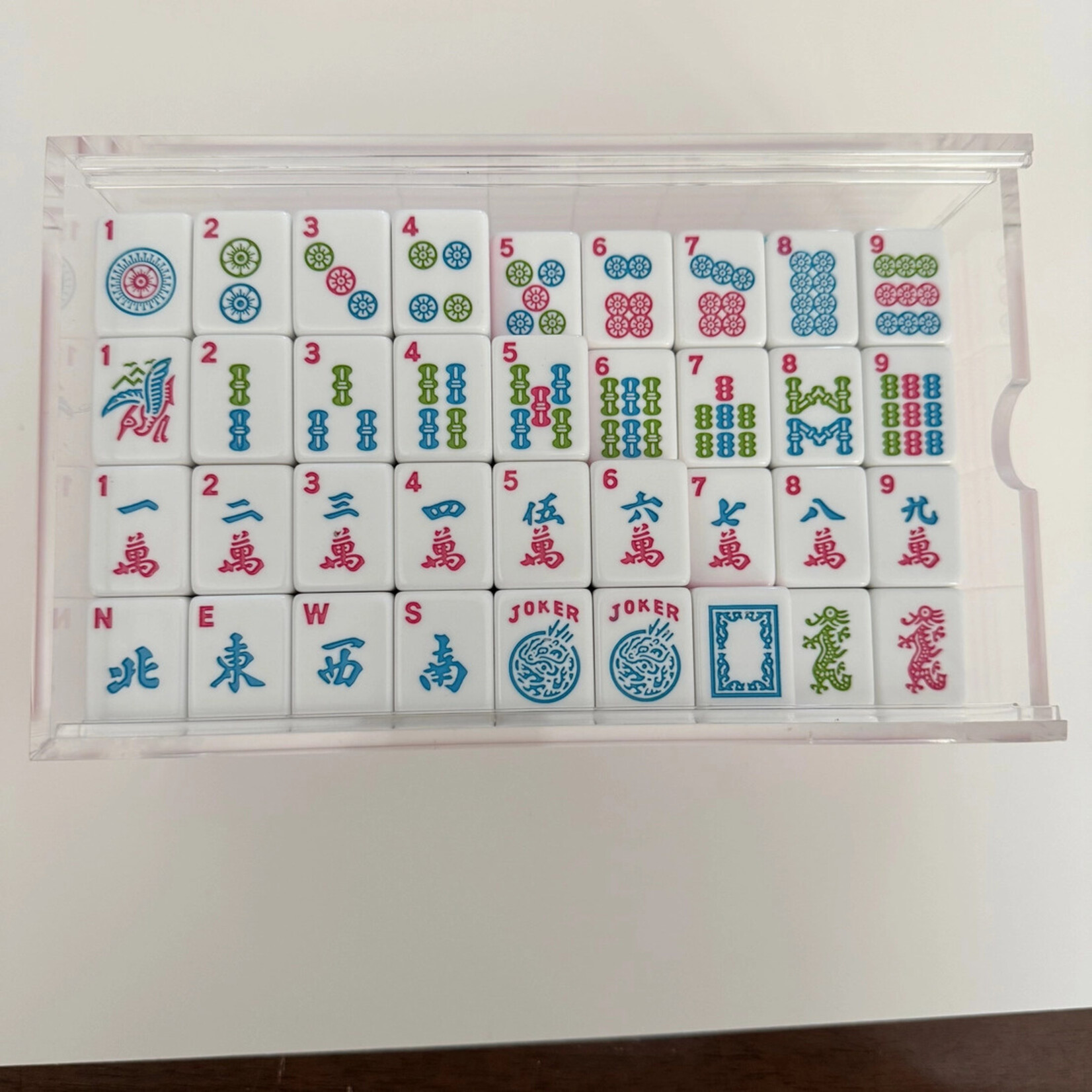 Mahjong Studios Rose Dragon American Mahjong  Bundle  - Multi-Color Trays and Pastel Mat