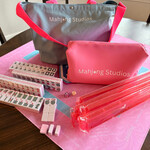 Mahjong Studios Blush & Bamboo American Mahjong Bundle  - Pink Trays and Mat