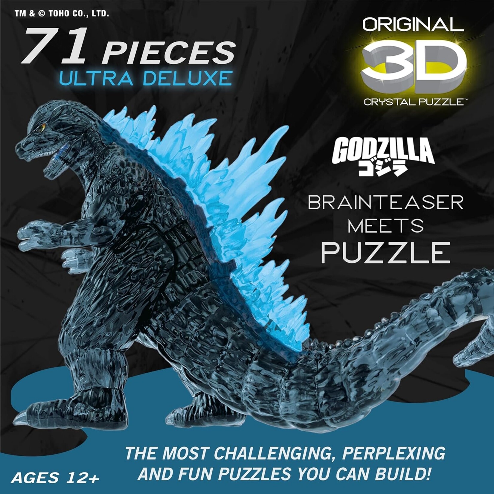 University Games 31332 Puzzle: 3D Crystal: Godzilla