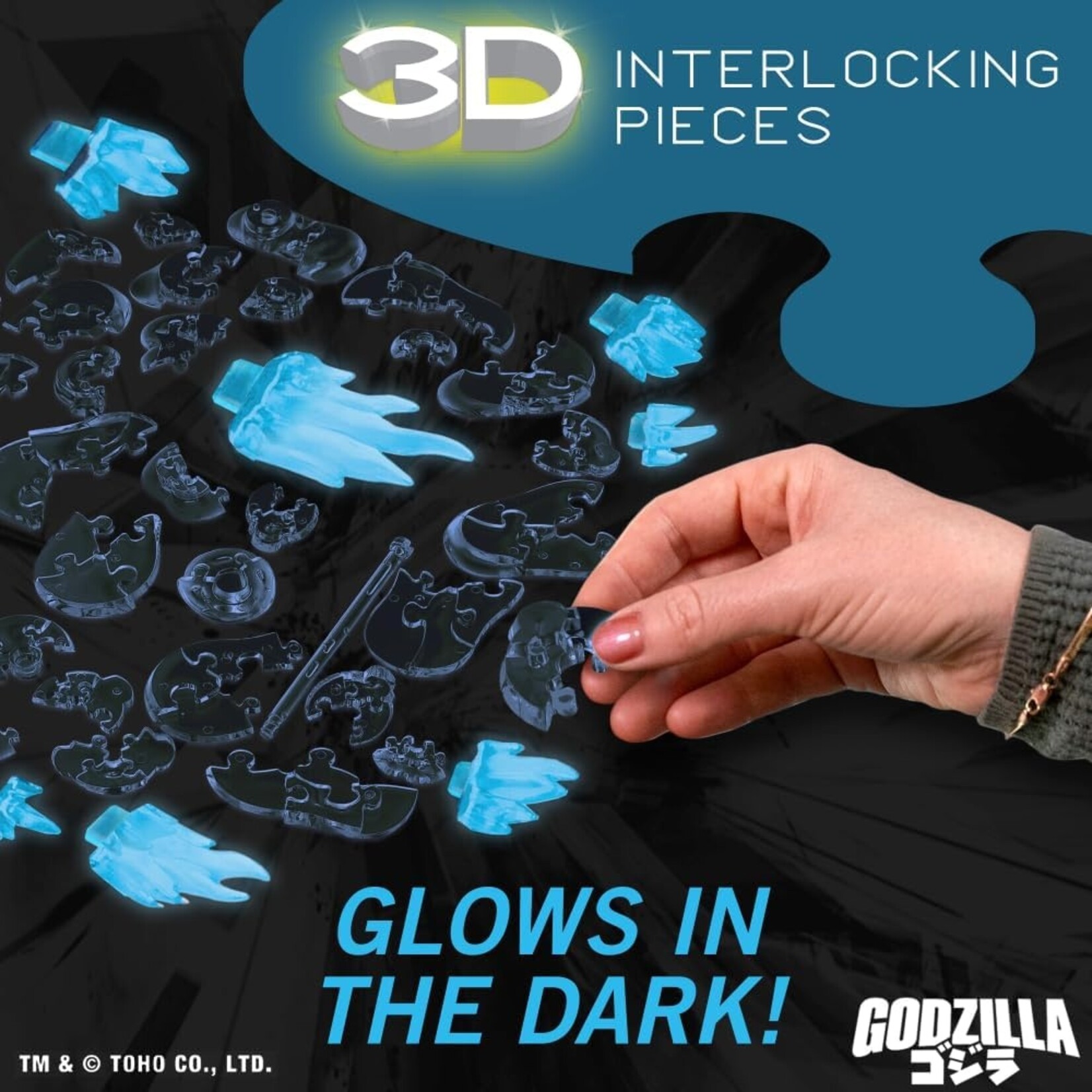 University Games 31332 Puzzle: 3D Crystal: Godzilla