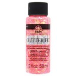 Plaid - FolkArt FolkArt Glitterific - Neon Tangerine, 2 fl oz