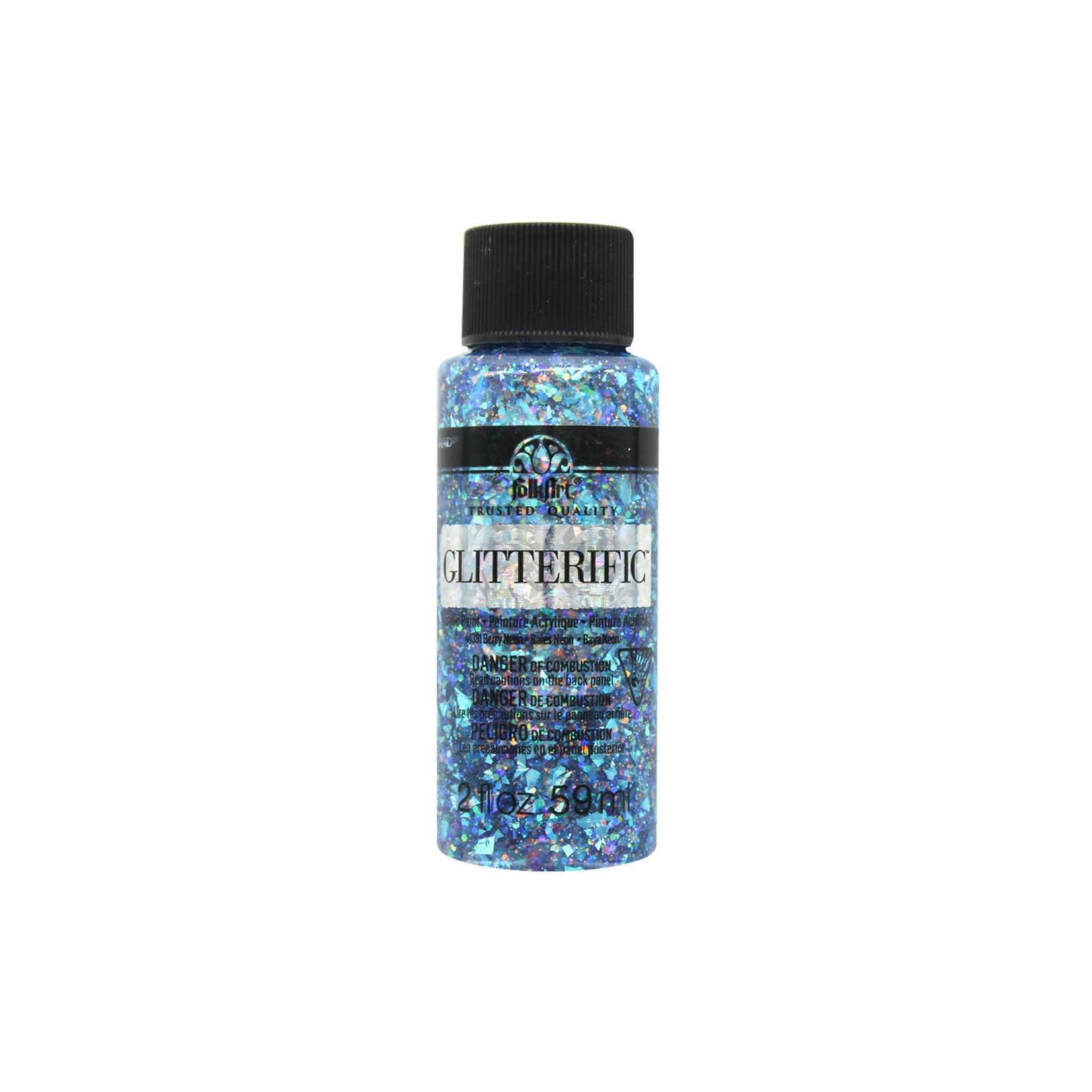 Plaid - FolkArt FolkArt Glitterific - Neon Berry, 2 fl oz