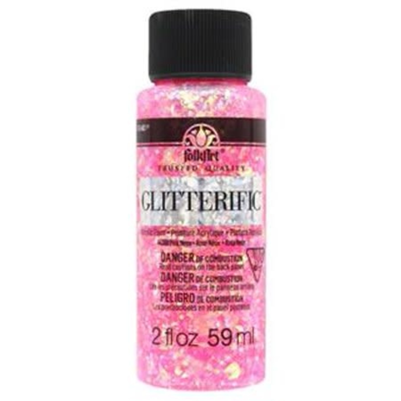 Plaid - FolkArt FolkArt Glitterific - Neon Pink, 2 fl oz