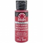 Plaid - FolkArt FolkArt Multi-surface Satin - Apple Red, 2 fl oz