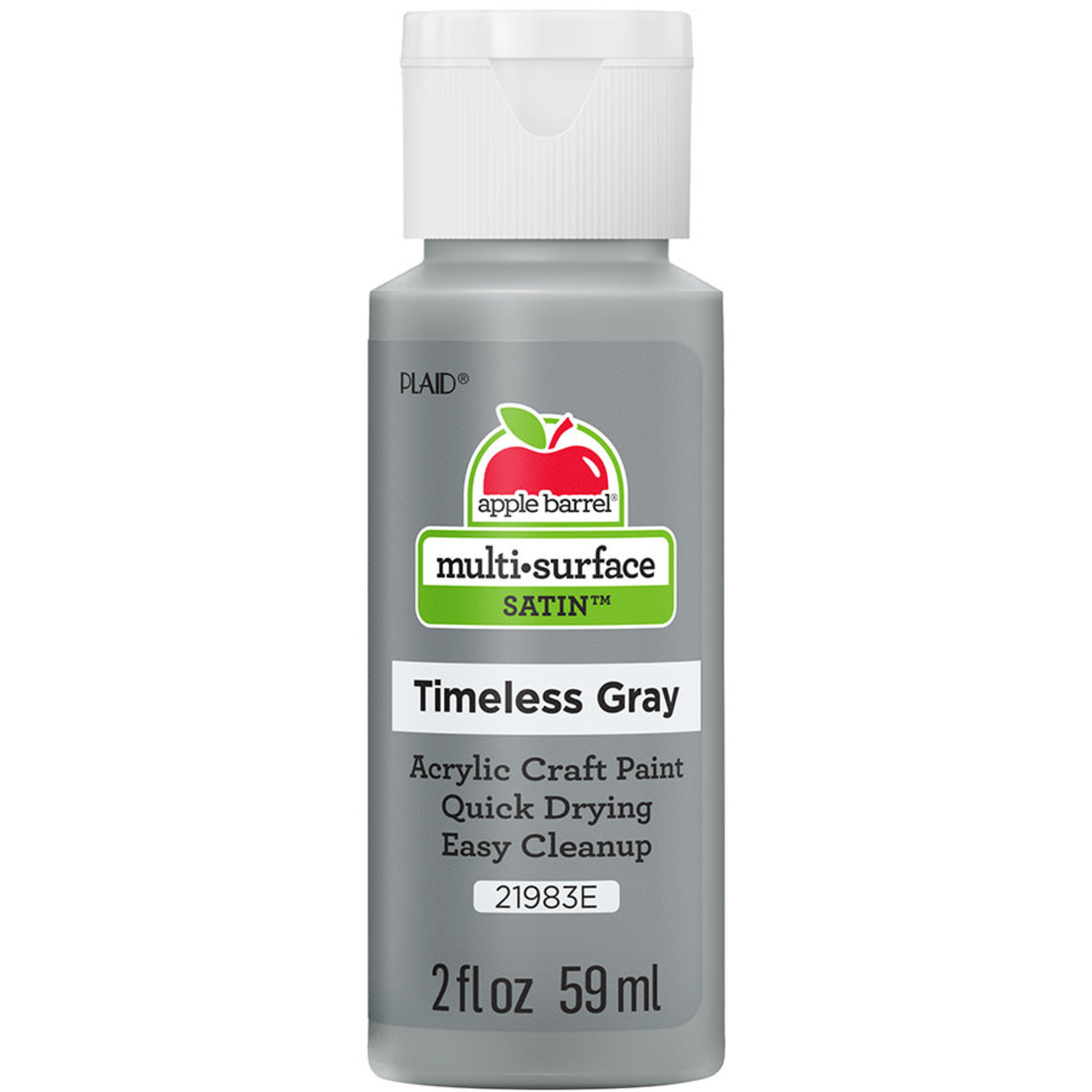 Apple Barrel Apple Barrel  Multi-Surface Satin - Timeless Gray, 2 fl oz