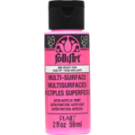 Plaid - FolkArt FolkArt Multi-surface Satin - Bright Pink, 2 fl oz