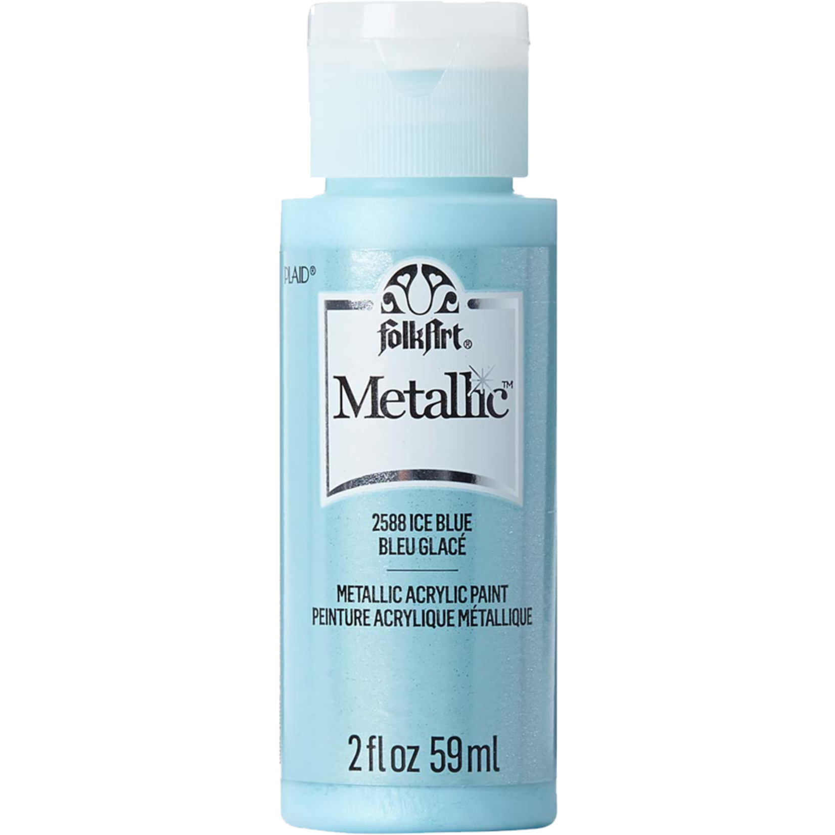 Plaid - FolkArt FolkArt Metallic - Ice Blue,  2 fl oz