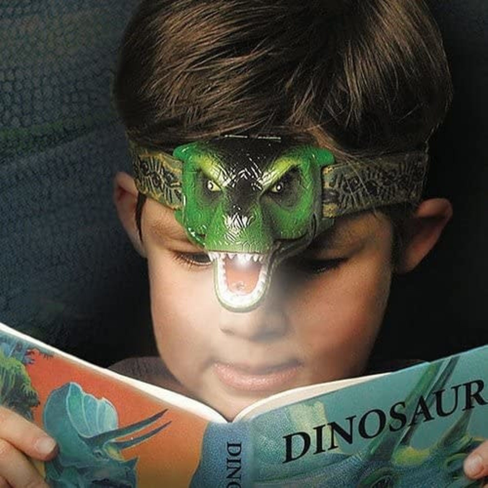 DynoBryte Dinosaur Headlamp - T-Rex Toy Headlight for Kids