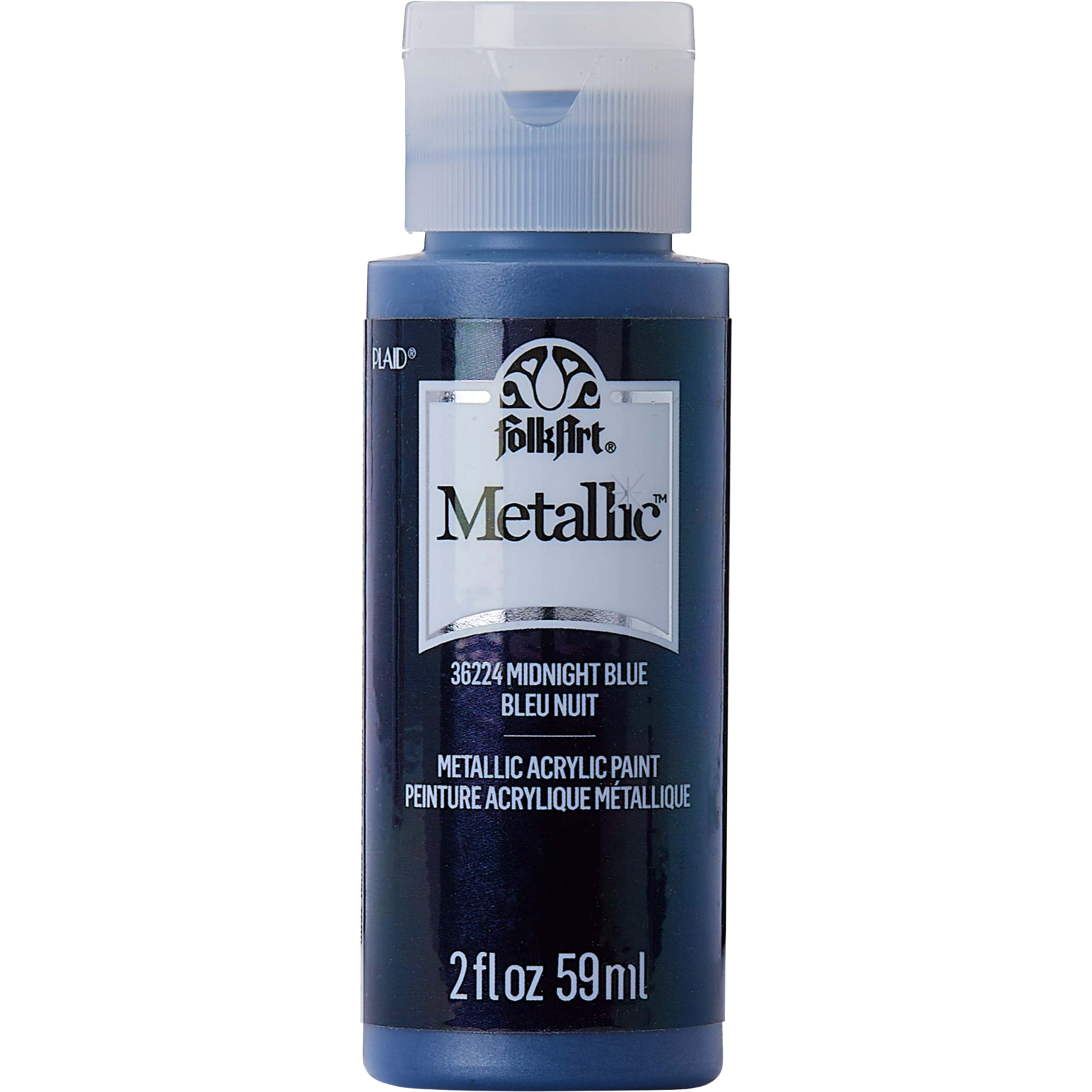 Plaid - FolkArt FolkArt  Metallic  Midnight Blue,  2 fl oz