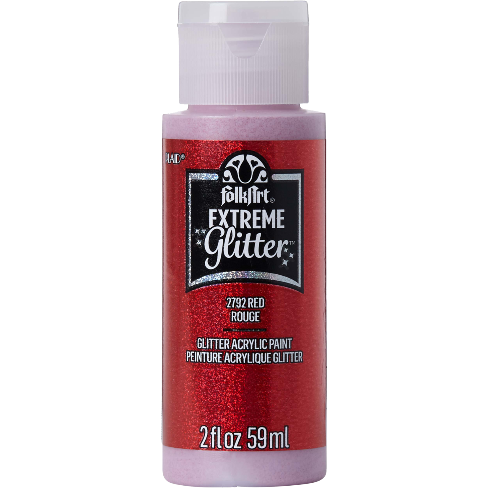 Plaid - FolkArt FolkArt Extreme Glitter - RED, 2 oz