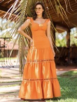 DuploSentido DuploSentido Long Dress Orange